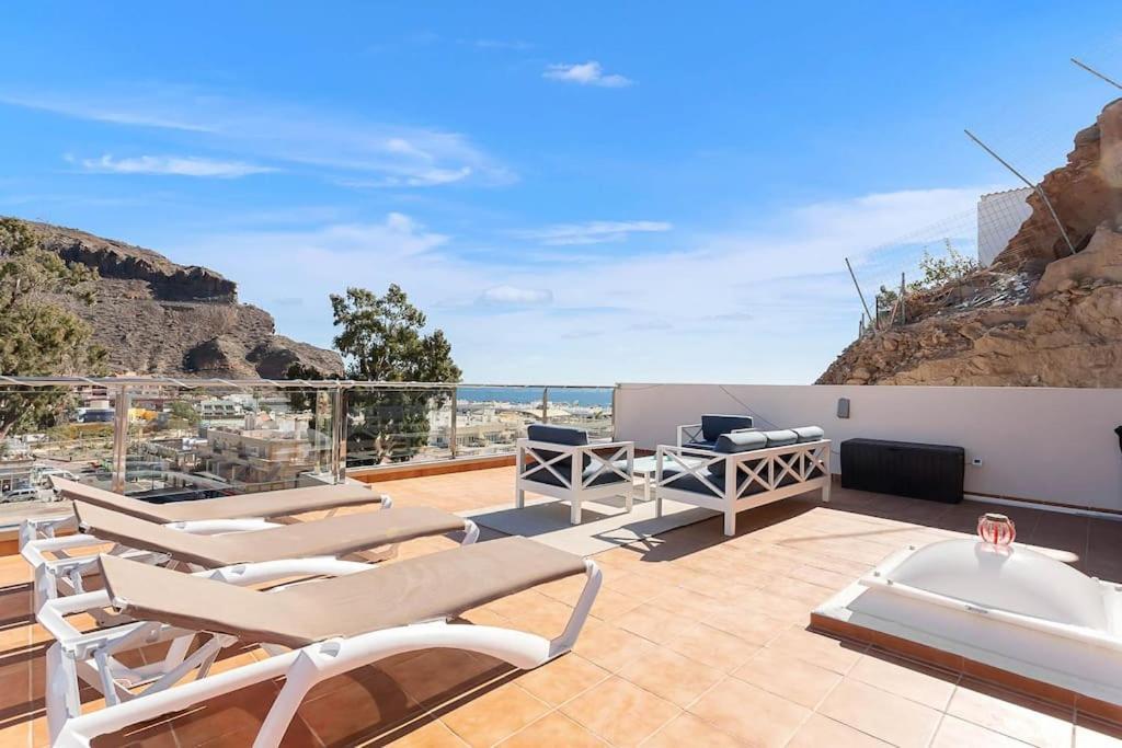 Rivera Del Puerto Luxury Penthouse With Great Terrace And Sea View Puerto De Mogan Eksteriør bilde